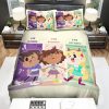 amphibia crossover chibi artwork bed sheets spread duvet cover bedding sets - Amphibia Merch