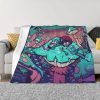 Amphibia Mushroom Night Blankets Warm Flannel Comic Anime Throw Blanket for Bed Couch Bedspread 1 - Amphibia Merch
