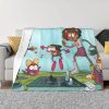 Amphibia Mushroom Night Blankets Warm Flannel Comic Anime Throw Blanket for Bed Couch Bedspread 17 - Amphibia Merch