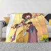 Amphibia Mushroom Night Blankets Warm Flannel Comic Anime Throw Blanket for Bed Couch Bedspread 9 - Amphibia Merch