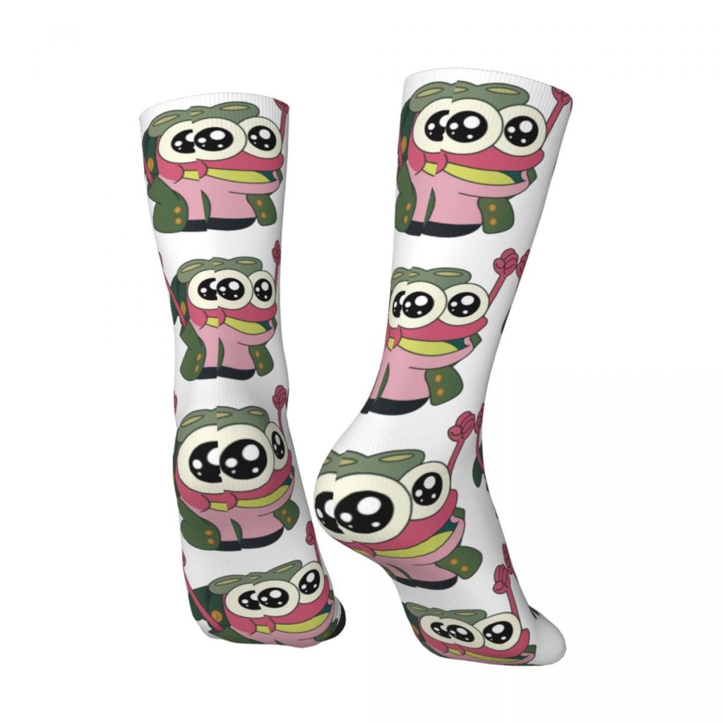 Funny Sock for Men Happy Sprig Hip Hop Vintage Amphibia Happy Quality Pattern Printed Boys Crew 1 - Amphibia Merch