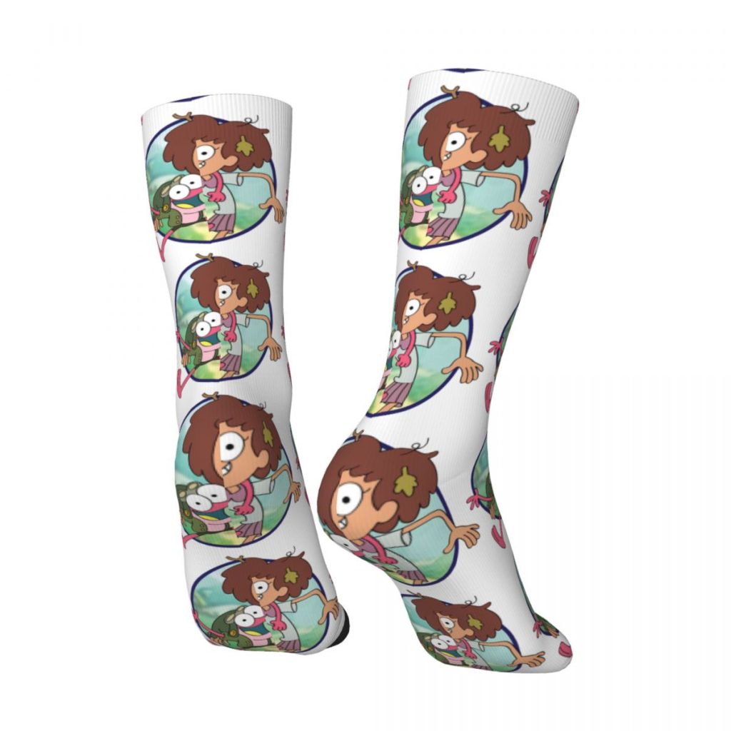 Funny Sock for Men The Lazy Way Hip Hop Vintage Amphibia Happy Seamless Pattern Printed Boys 1 - Amphibia Merch