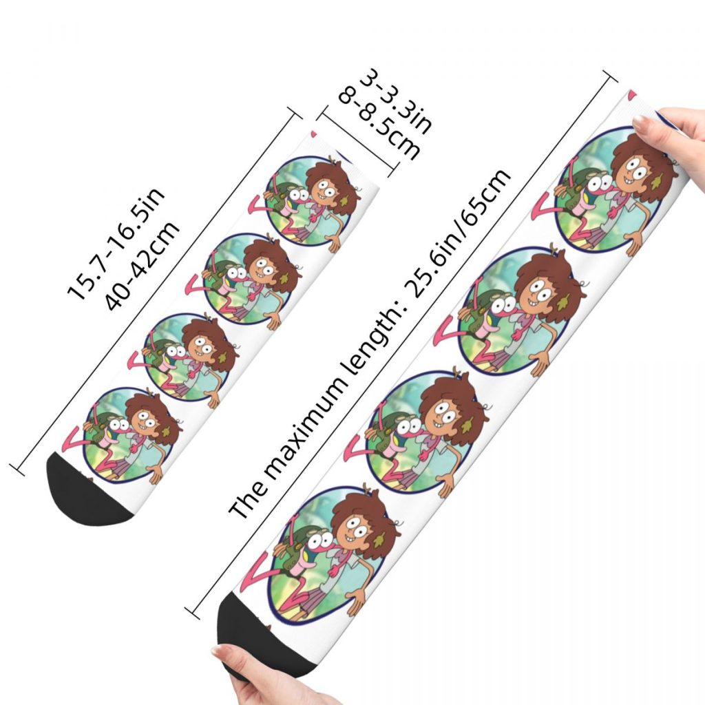 Funny Sock for Men The Lazy Way Hip Hop Vintage Amphibia Happy Seamless Pattern Printed Boys 2 - Amphibia Merch