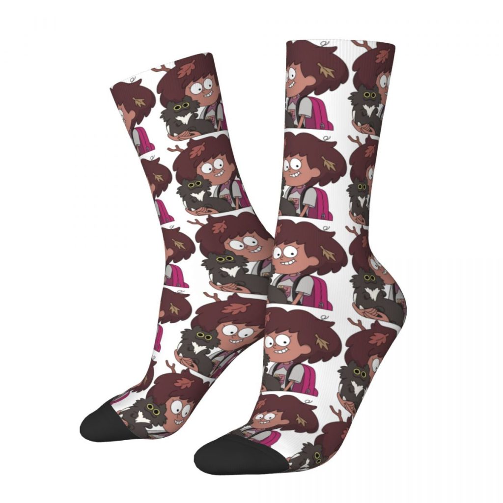 Happy Funny Men s compression Socks Lovely Anne Retro Harajuku Amphibia Hip Hop Novelty Pattern Crew - Amphibia Merch