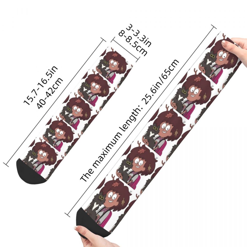 Happy Funny Men s compression Socks Lovely Anne Retro Harajuku Amphibia Hip Hop Novelty Pattern Crew 2 - Amphibia Merch