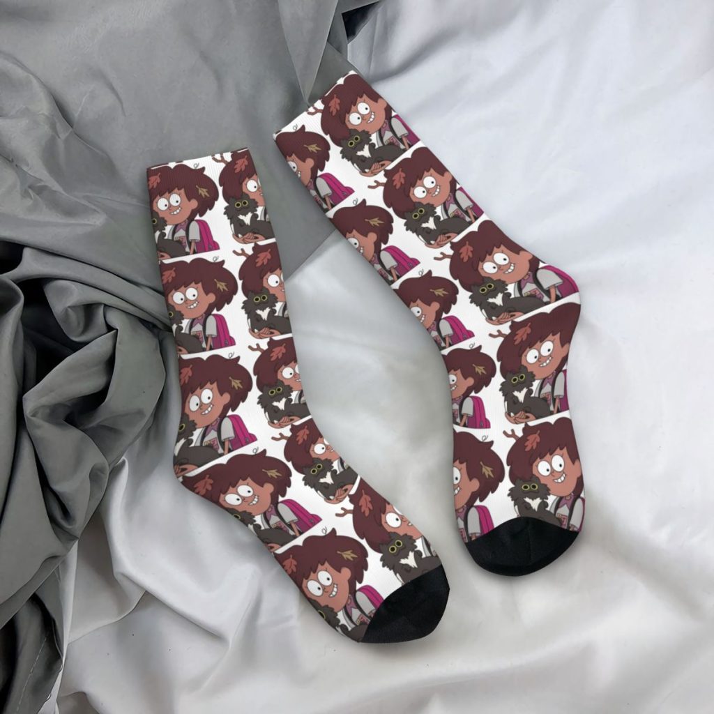 Happy Funny Men s compression Socks Lovely Anne Retro Harajuku Amphibia Hip Hop Novelty Pattern Crew 4 - Amphibia Merch