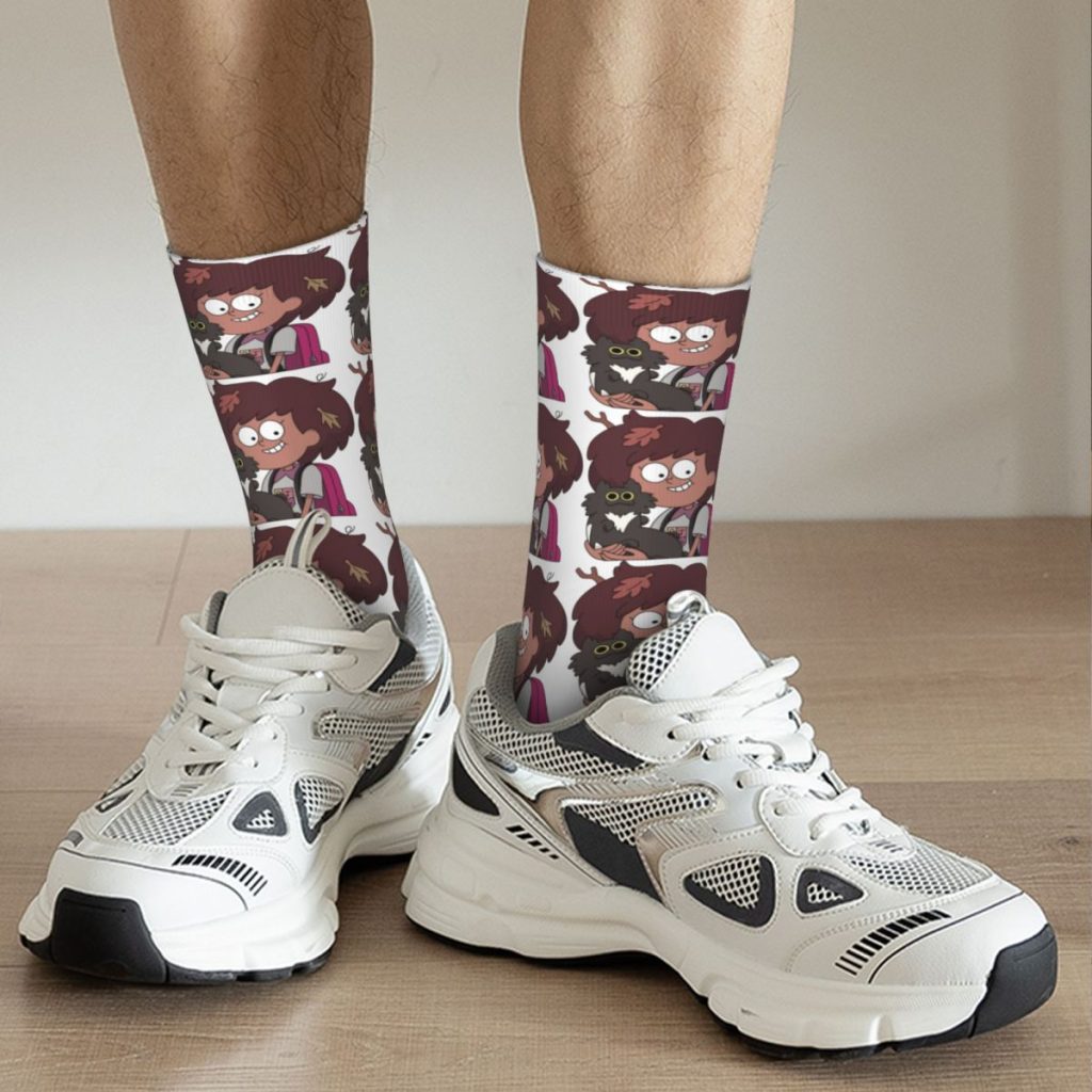 Happy Funny Men s compression Socks Lovely Anne Retro Harajuku Amphibia Hip Hop Novelty Pattern Crew 5 - Amphibia Merch