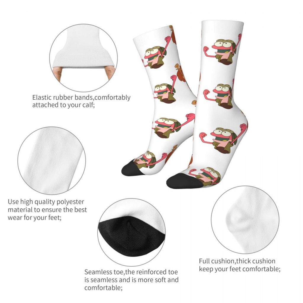 Happy Funny Men s compression Socks Stop Wasting Time And Start Vintage Harajuku Amphibia Novelty Seamless 3 - Amphibia Merch