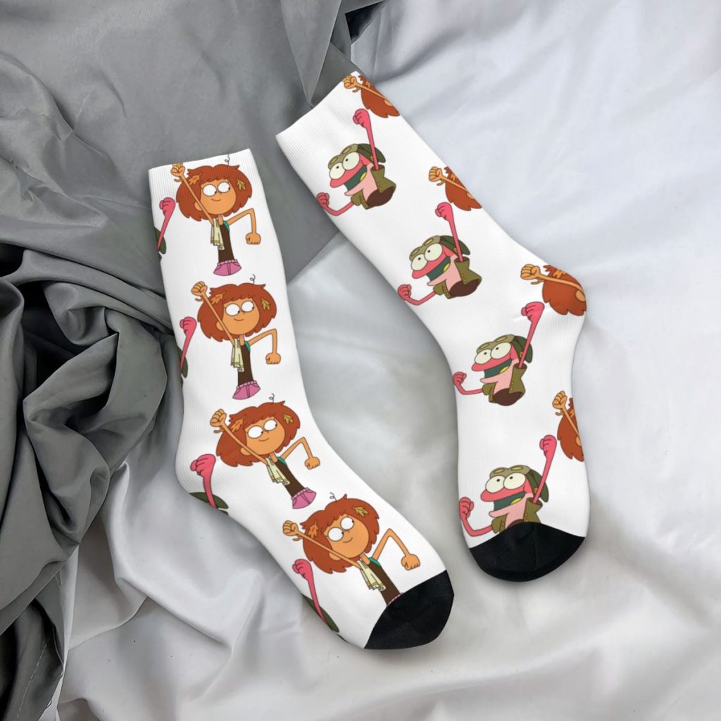 Happy Funny Men s compression Socks Stop Wasting Time And Start Vintage Harajuku Amphibia Novelty Seamless 4 - Amphibia Merch