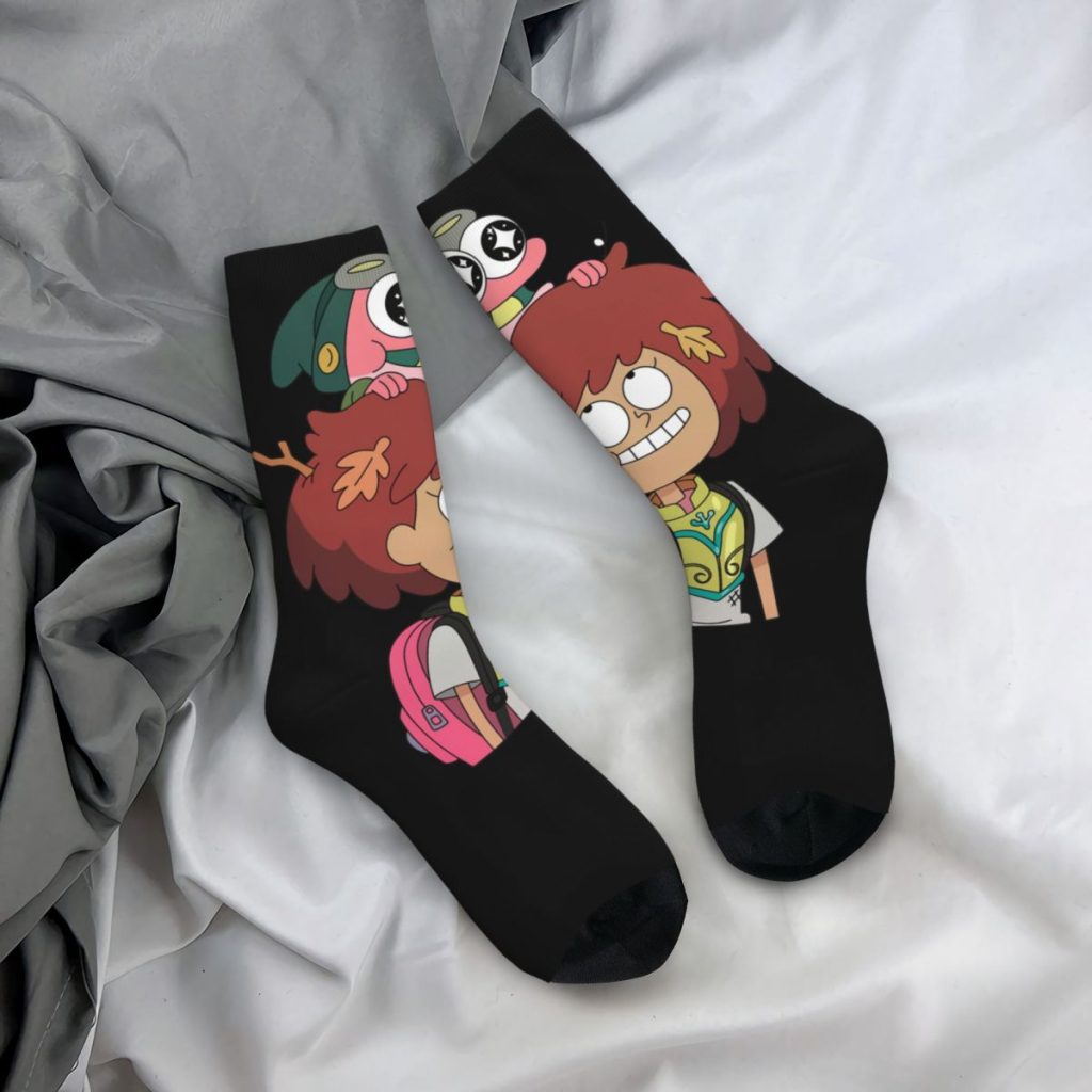 Hip Hop Retro Anne And Sprig Crazy Men s compression Socks Unisex Amphibia Harajuku Pattern Printed 4 - Amphibia Merch