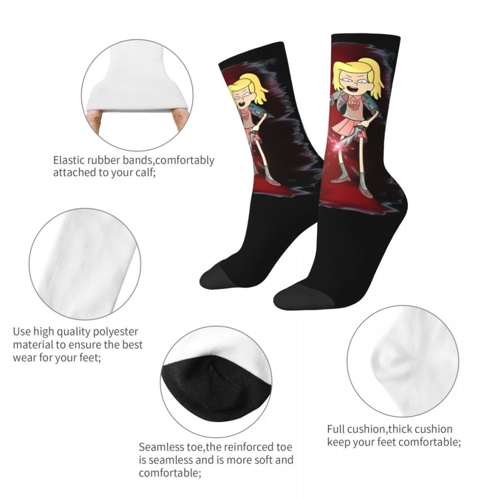 Hip Hop Retro Sasha Crazy Men s compression Socks Unisex Amphibia Harajuku Pattern Printed Funny Novelty 3 - Amphibia Merch