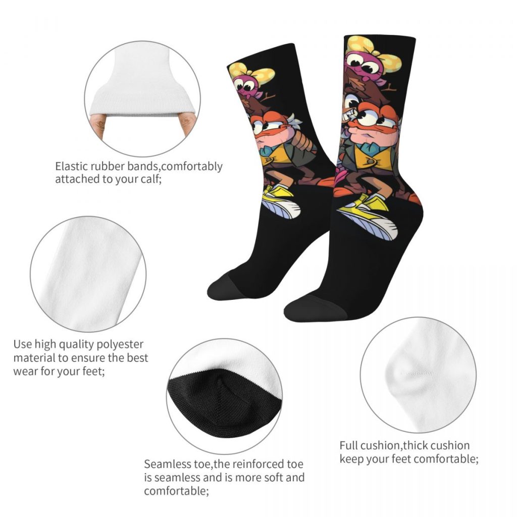 Hip Hop Retro YA Like TOONS Crazy Men s compression Socks Unisex Amphibia Harajuku Seamless Printed 3 - Amphibia Merch