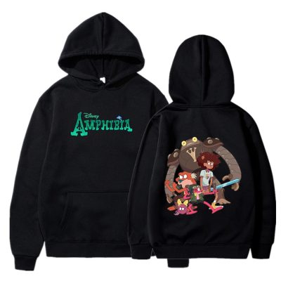 Disney Amphibia Printed Women Men Thin Hoodies Sweatshirts Kids Casual Sweatshirt Fashion Hip Hop Streetwear Pullover - Amphibia Merch